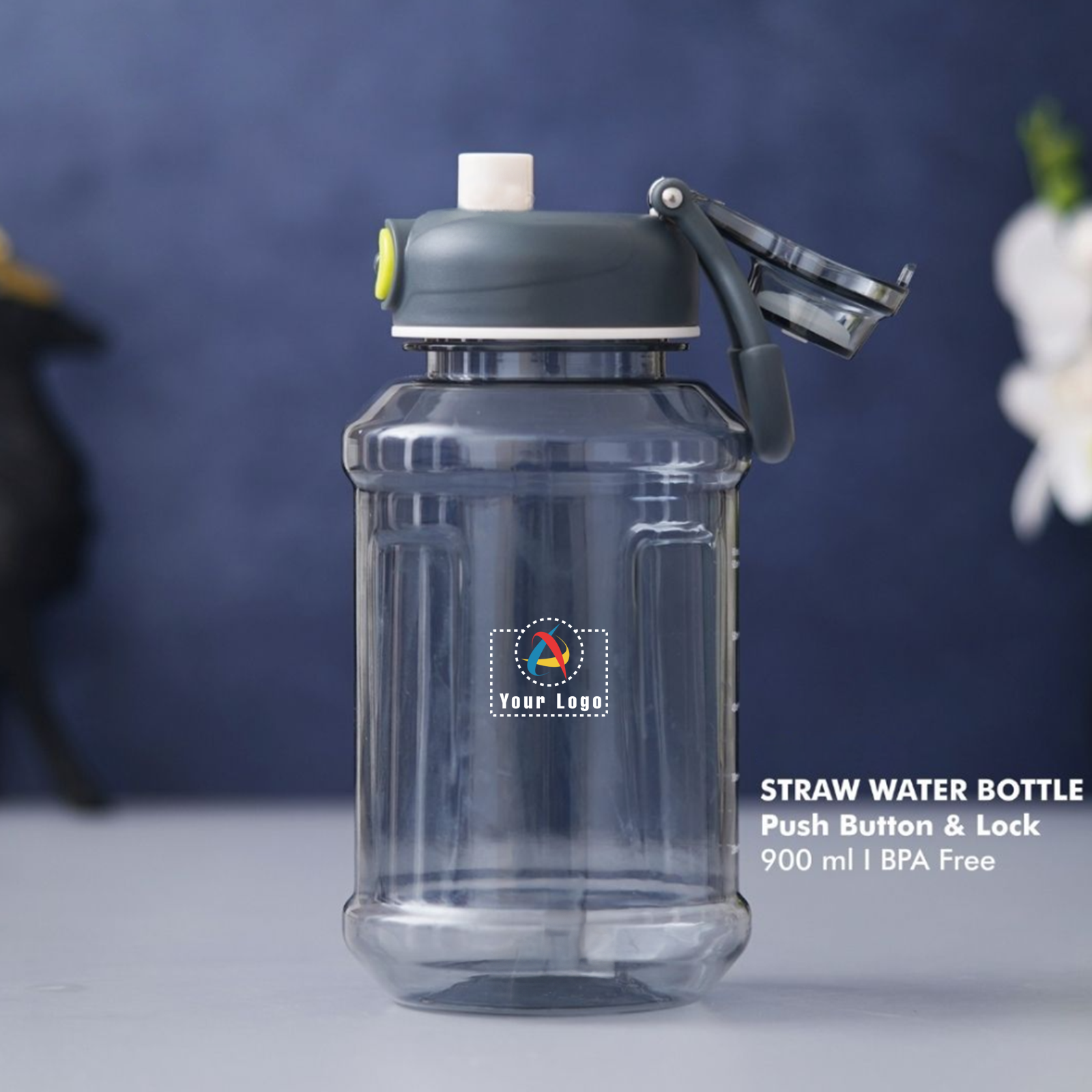 BPA-Free Push Button Straw Bottle Buy BPA-Free Push Button Straw Bottle in bulk for Corporate Gifting | Corporate Gyft