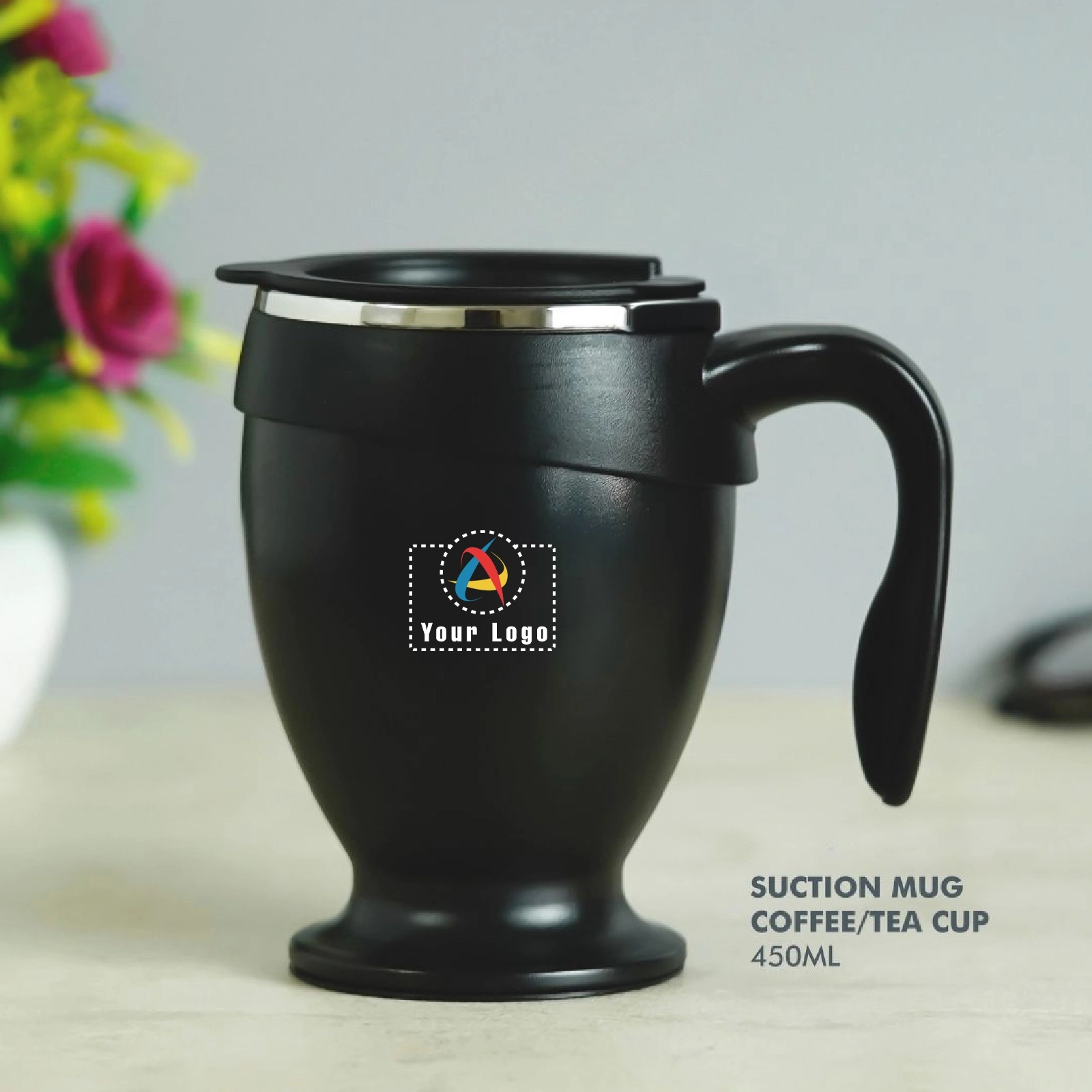 Suction Mug - Black Buy Suction Mug - Black in bulk for Corporate Gifting | Corporate Gyft
