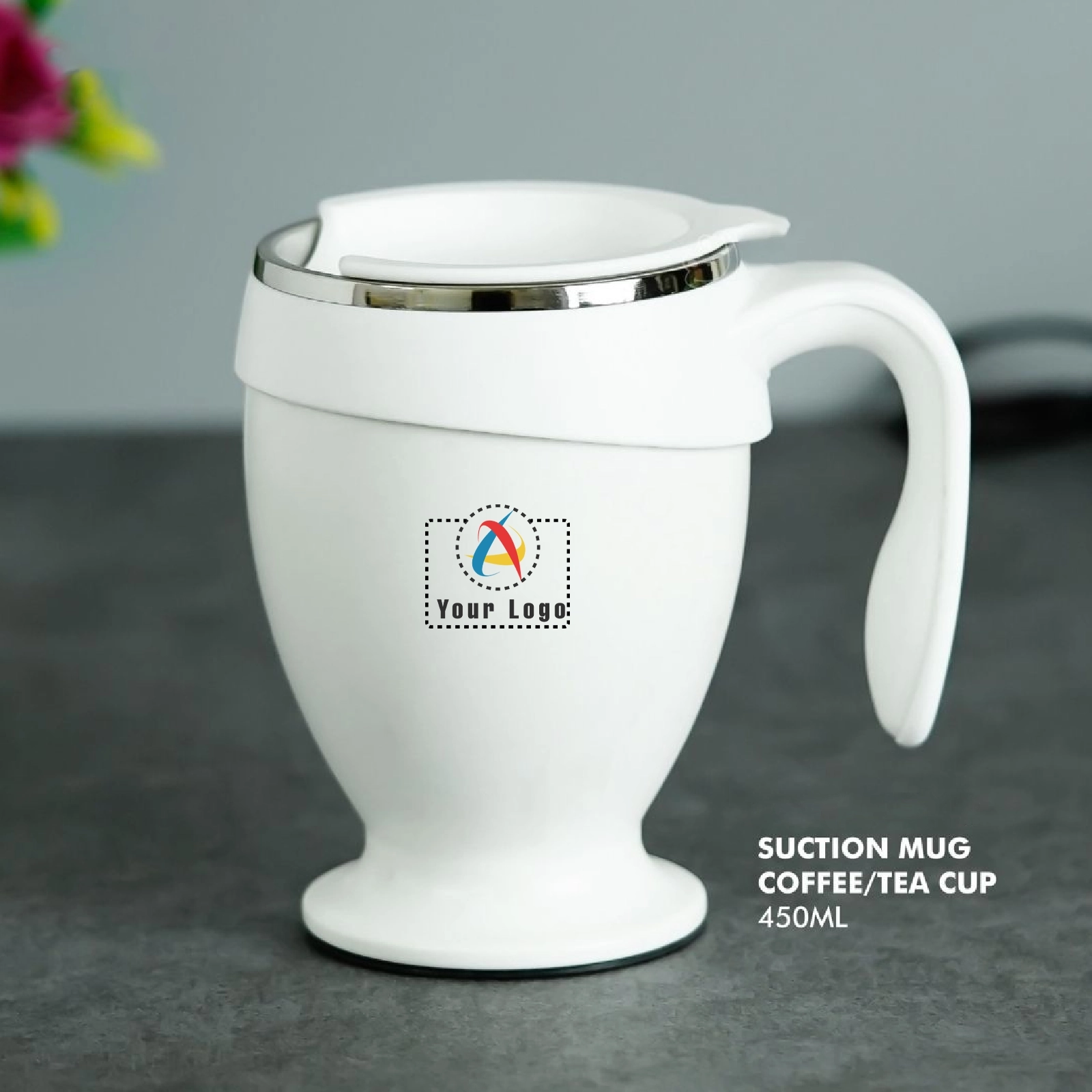 Suction Mug - White Buy Suction Mug - White in bulk for Corporate Gifting | Corporate Gyft