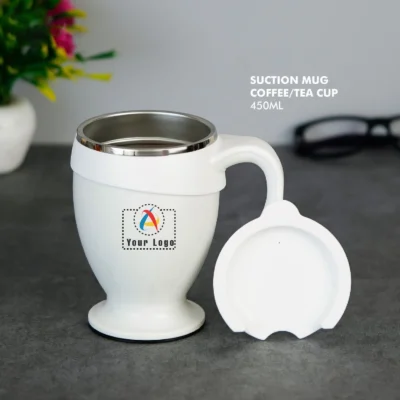 Buy Suction Mug - White in bulk for Corporate Gifting | Corporate Gyft