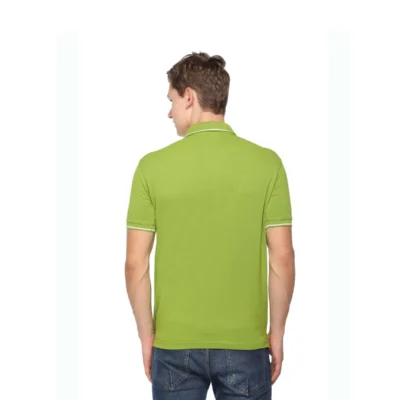 Buy Highline Polo T-Shirt in Apple Green and White in bulk for Corporate Gifting | Corporate Gyft