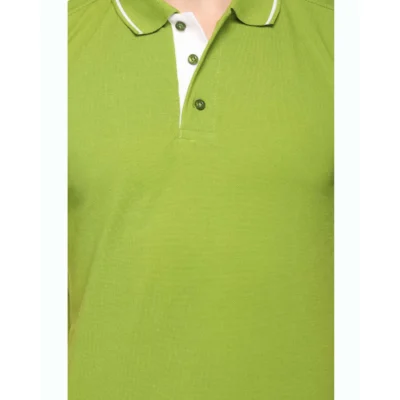 Buy Highline Polo T-Shirt in Apple Green and White in bulk for Corporate Gifting | Corporate Gyft