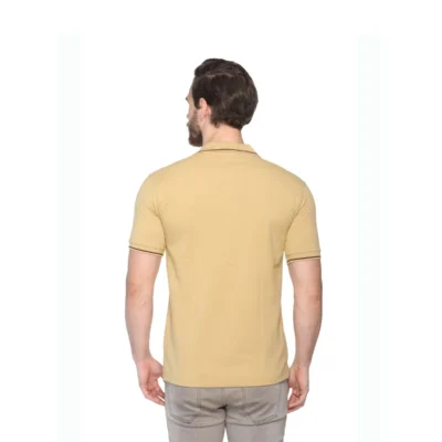 Buy Highline Polo T-Shirt in Beige and Brown in bulk for Corporate Gifting | Corporate Gyft