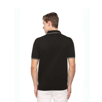 Buy Highline Polo T-Shirt in Black and White in bulk for Corporate Gifting | Corporate Gyft