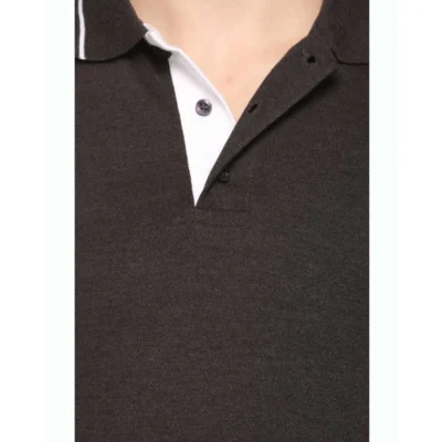 Buy Highline Polo T-Shirt in Charcoal Grey and White in bulk for Corporate Gifting | Corporate Gyft