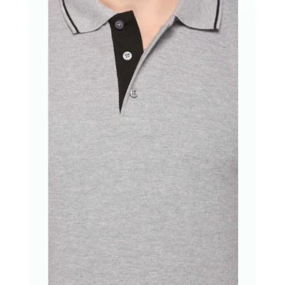 Buy Highline Polo T-Shirt in Grey and Black in bulk for Corporate Gifting | Corporate Gyft
