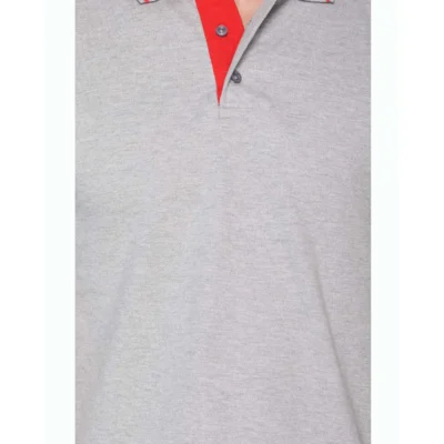 Buy Highline Polo T-Shirt in Grey and Red in bulk for Corporate Gifting | Corporate Gyft