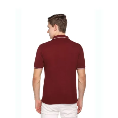 Buy Highline Polo T-Shirt in Maroon and White in bulk for Corporate Gifting | Corporate Gyft