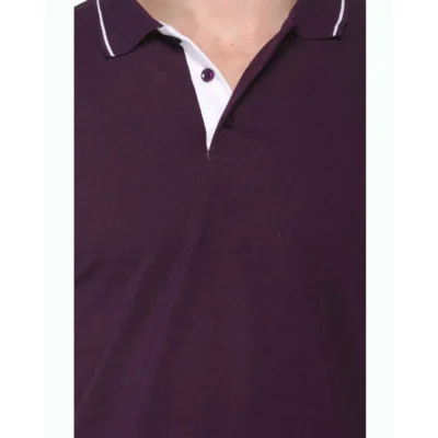 Buy Highline Polo T-Shirt in Purple and White in bulk for Corporate Gifting | Corporate Gyft
