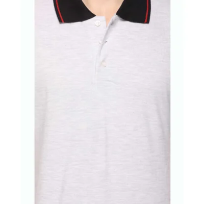 Buy Highline Polo T-Shirt in White and Black in bulk for Corporate Gifting | Corporate Gyft