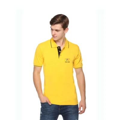 Buy Highline Polo T-Shirt Yellow - Black in bulk for Corporate Gifting | Corporate Gyft