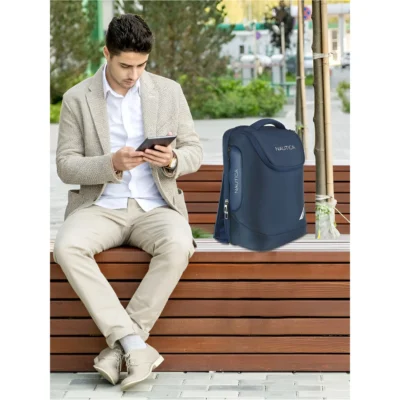 Buy Nautica Unisex Laptop Bag - Blue in bulk for Corporate Gifting | Corporate Gyft