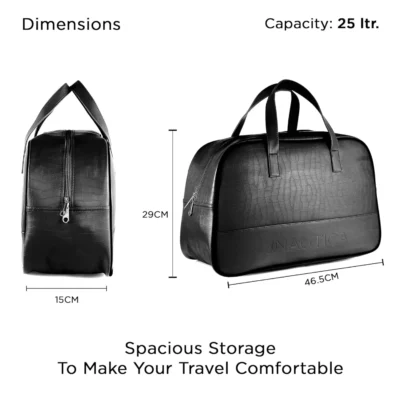Buy Nautica Black Duffle Bag for Travel in bulk for Corporate Gifting | Corporate Gyft