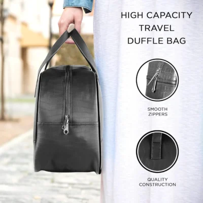 Buy Nautica Black Duffle Bag for Travel in bulk for Corporate Gifting | Corporate Gyft