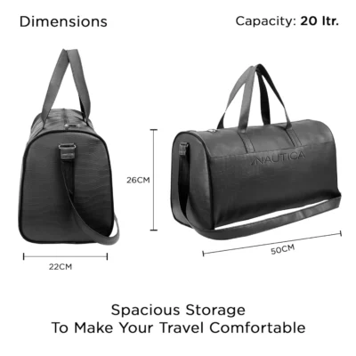 Buy Nautica Duffle Bag for Travel - Black in bulk for Corporate Gifting | Corporate Gyft