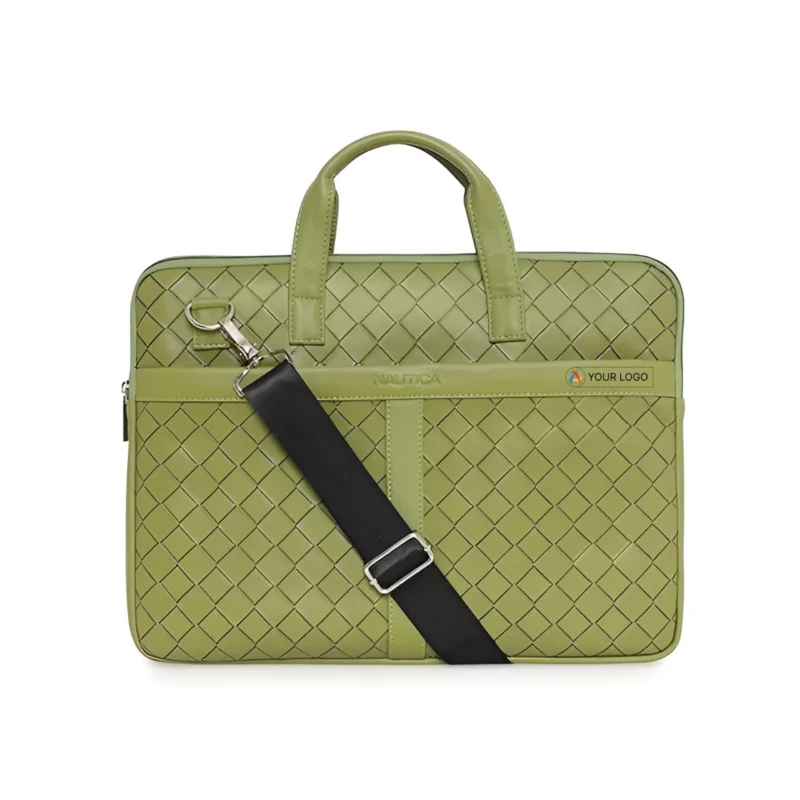 Buy Nautica Unisex Green Laptop Bag in bulk for Corporate Gifting | Corporate Gyft