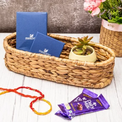 Buy Handcrafted Oval Cane Tray in bulk for Corporate Gifting | Corporate Gyft