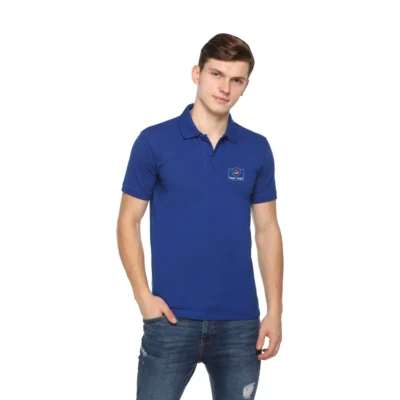 Buy Promo Tees Polo T-Shirt – Blue in bulk for Corporate Gifting | Corporate Gyft