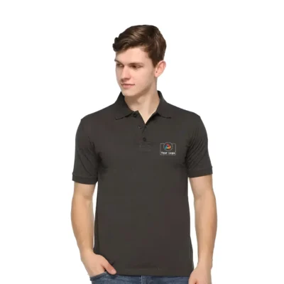 Buy Promo Tees Polo T-Shirt - Charcoal Grey in bulk for Corporate Gifting | Corporate Gyft