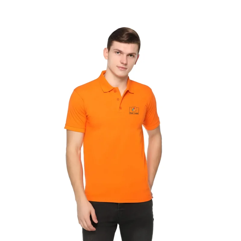 Buy Promo Tees Polo T-Shirt – Orange in bulk for Corporate Gifting | Corporate Gyft