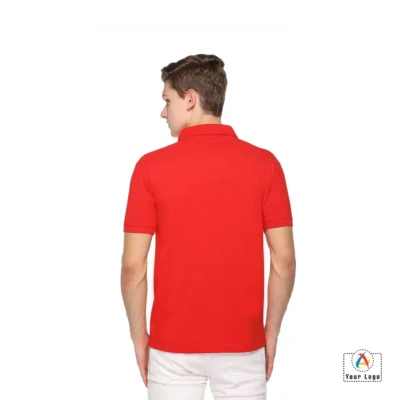 Buy Promo Tees Polo T-Shirt – Red in bulk for Corporate Gifting | Corporate Gyft