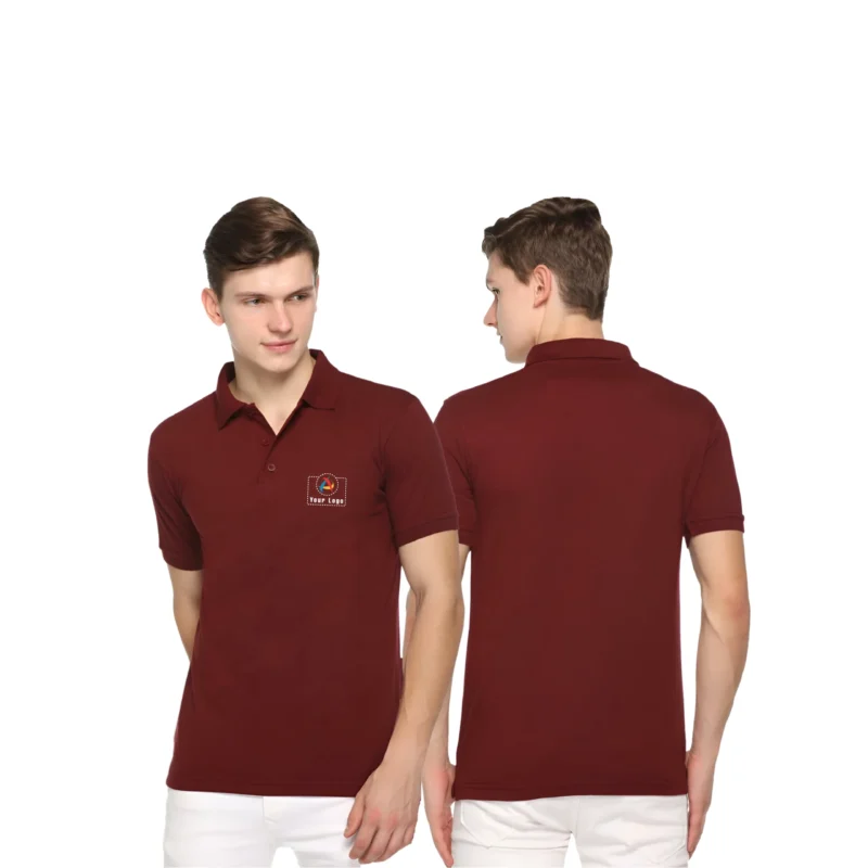 Buy Quata Polo T-Shirt - Maroon in bulk for Corporate Gifting | Corporate Gyft