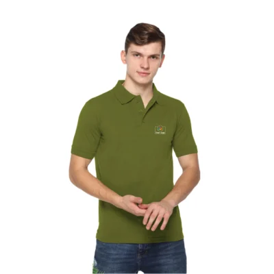 Buy Quata Polo T-Shirt - Olive Green in bulk for Corporate Gifting | Corporate Gyft