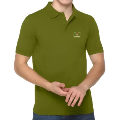 Buy Quata Polo T-Shirt - Olive Green in bulk for Corporate Gifting | Corporate Gyft