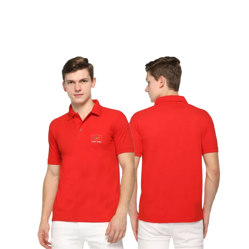 Buy Quata Polo T-Shirt - Red in bulk for Corporate Gifting | Corporate Gyft
