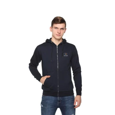 Buy Zero Degree Navy Blue Hoodie Sweatshirt in bulk for Corporate Gifting | Corporate Gyft