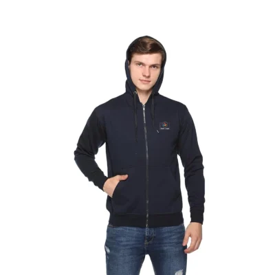 Buy Zero Degree Navy Blue Hoodie Sweatshirt in bulk for Corporate Gifting | Corporate Gyft