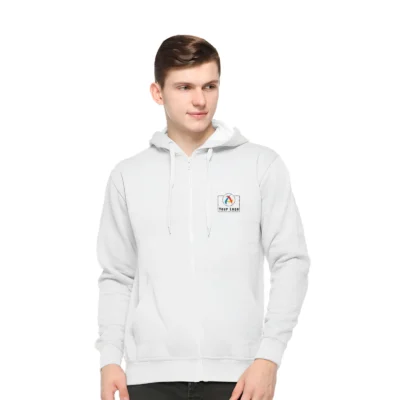 Buy Zero Degree White Hoodie Sweatshirt in bulk for Corporate Gifting | Corporate Gyft