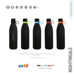 Buy Nightingale Double Wall Steel Bottle - Blue in bulk for Corporate Gifting | Corporate Gyft