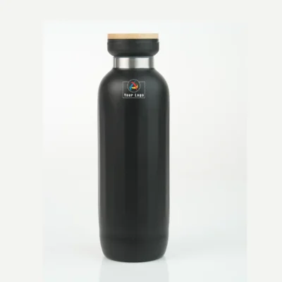 Buy Antigua Flask with Wooden Cap - Black in bulk for Corporate Gifting | Corporate Gyft