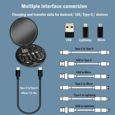 Buy Universal Charging Cable Set in bulk for Corporate Gifting | Corporate Gyft