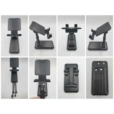 Buy 2-in-1 Mobile Stand with Charger and PowerBank - Black in bulk for Corporate Gifting | Corporate Gyft