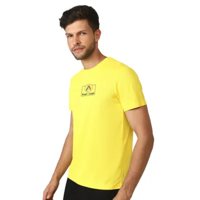 Buy Dri-Fit Round Neck T-Shirt - Yellow in bulk for Corporate Gifting | Corporate Gyft