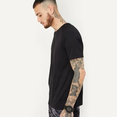 Buy Dri-Fit Round Neck T-Shirt - Black in bulk for Corporate Gifting | Corporate Gyft