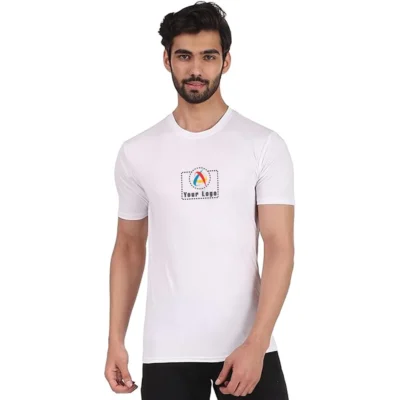 Buy Dri-Fit Round Neck T-Shirt - White in bulk for Corporate Gifting | Corporate Gyft