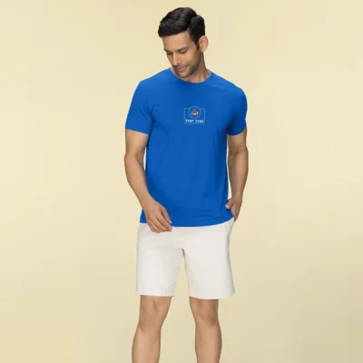 Buy Round Neck T-shirt - Royal Blue in bulk for Corporate Gifting | Corporate Gyft