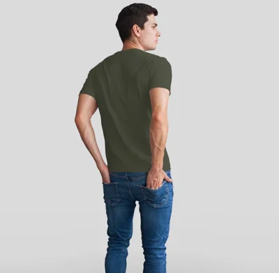 Buy Round Neck T-shirt - Bottle Green in bulk for Corporate Gifting | Corporate Gyft