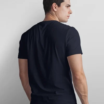 Buy Round Neck T-shirt - Navy Blue in bulk for Corporate Gifting | Corporate Gyft