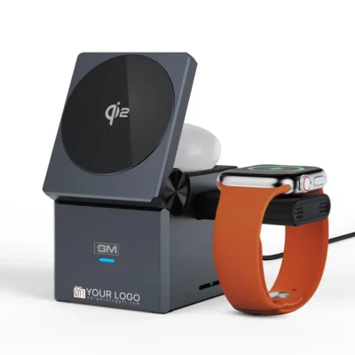 Buy G+ Magnetic 3-in-1 Wireless Charger in bulk for Corporate Gifting | Corporate Gyft