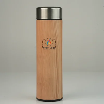 Buy Wood Insulated Bamboo Flask in bulk for Corporate Gifting | Corporate Gyft