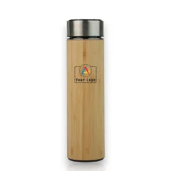 Buy Wood Insulated Bamboo Flask in bulk for Corporate Gifting | Corporate Gyft