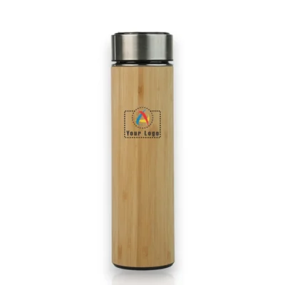 Buy Wood Insulated Bamboo Flask in bulk for Corporate Gifting | Corporate Gyft