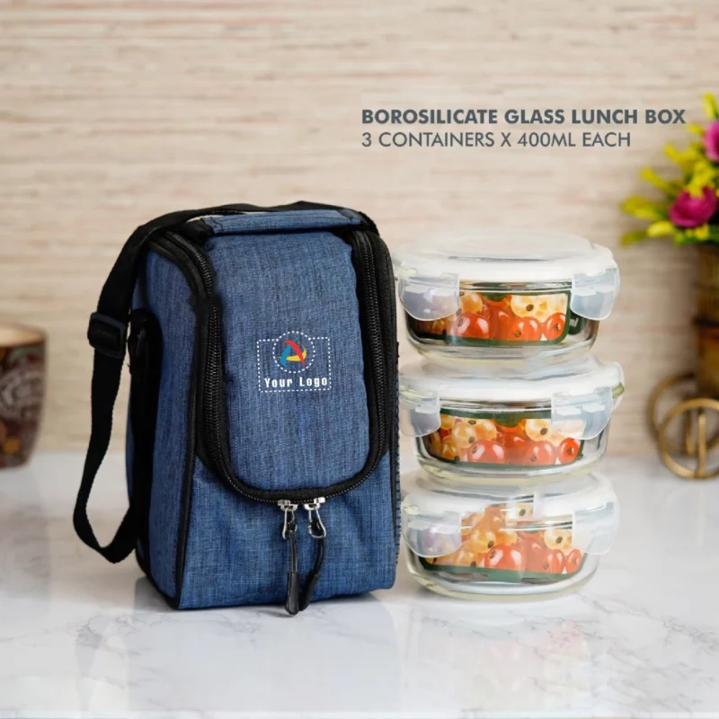 Buy Premium Borosilicate Glass Lunch Box in bulk for Corporate Gifting | Corporate Gyft
