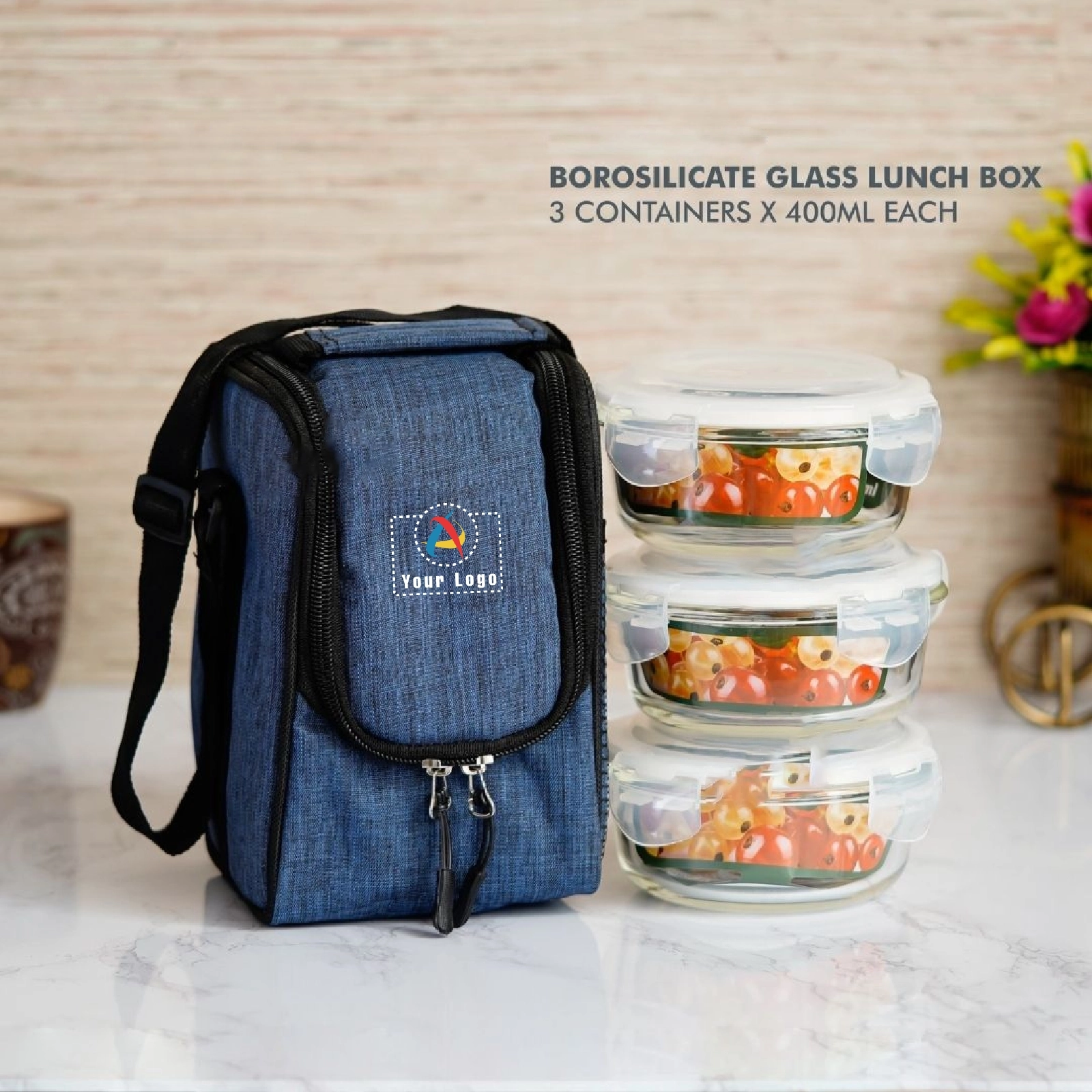 400ml Borosilicate Glass Lunch Box Set Buy 400ml Borosilicate Glass Lunch Box Set in bulk for Corporate Gifting | Corporate Gyft