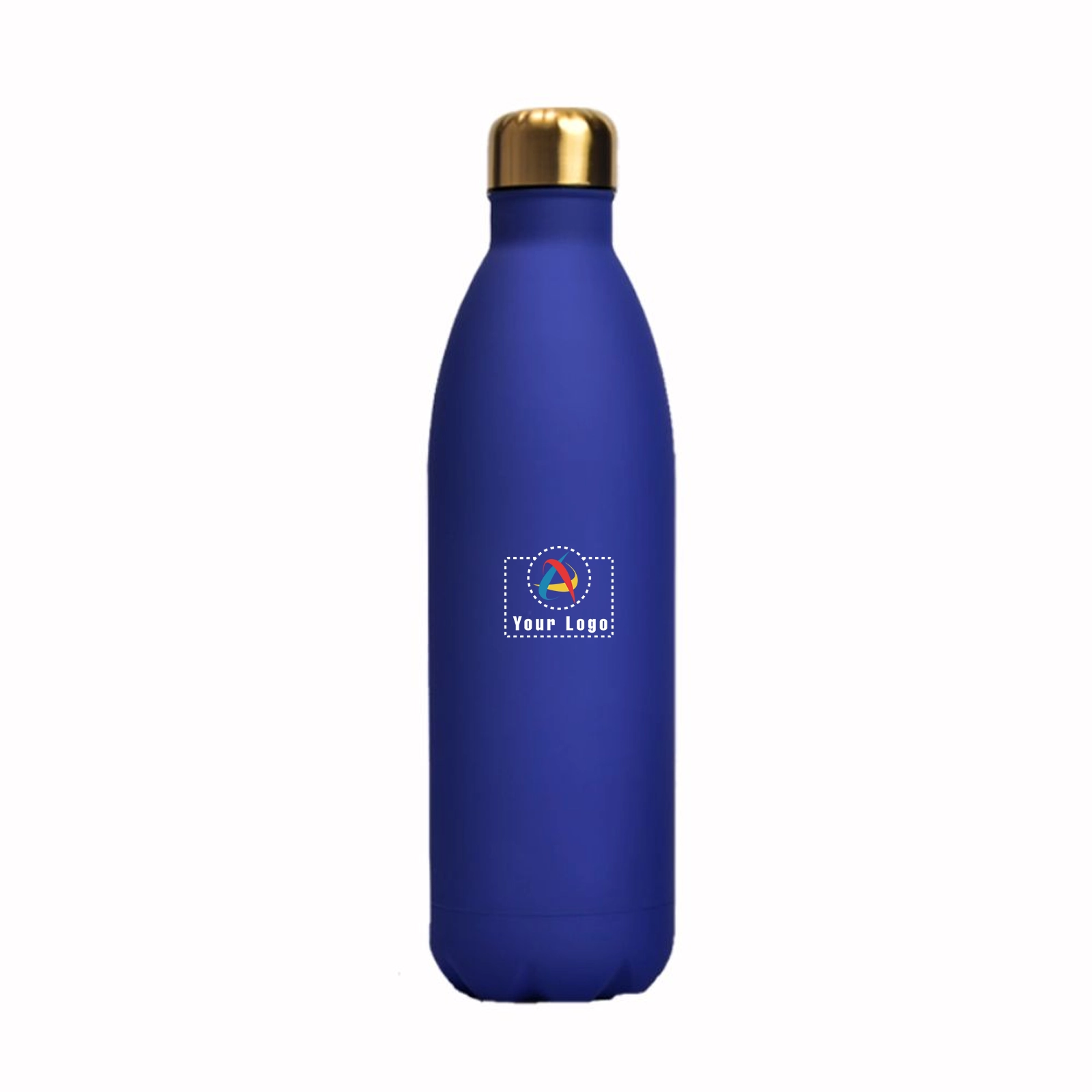 Buy Elite Gold Steel Bottle - Blue in bulk for Corporate Gifting | Corporate Gyft