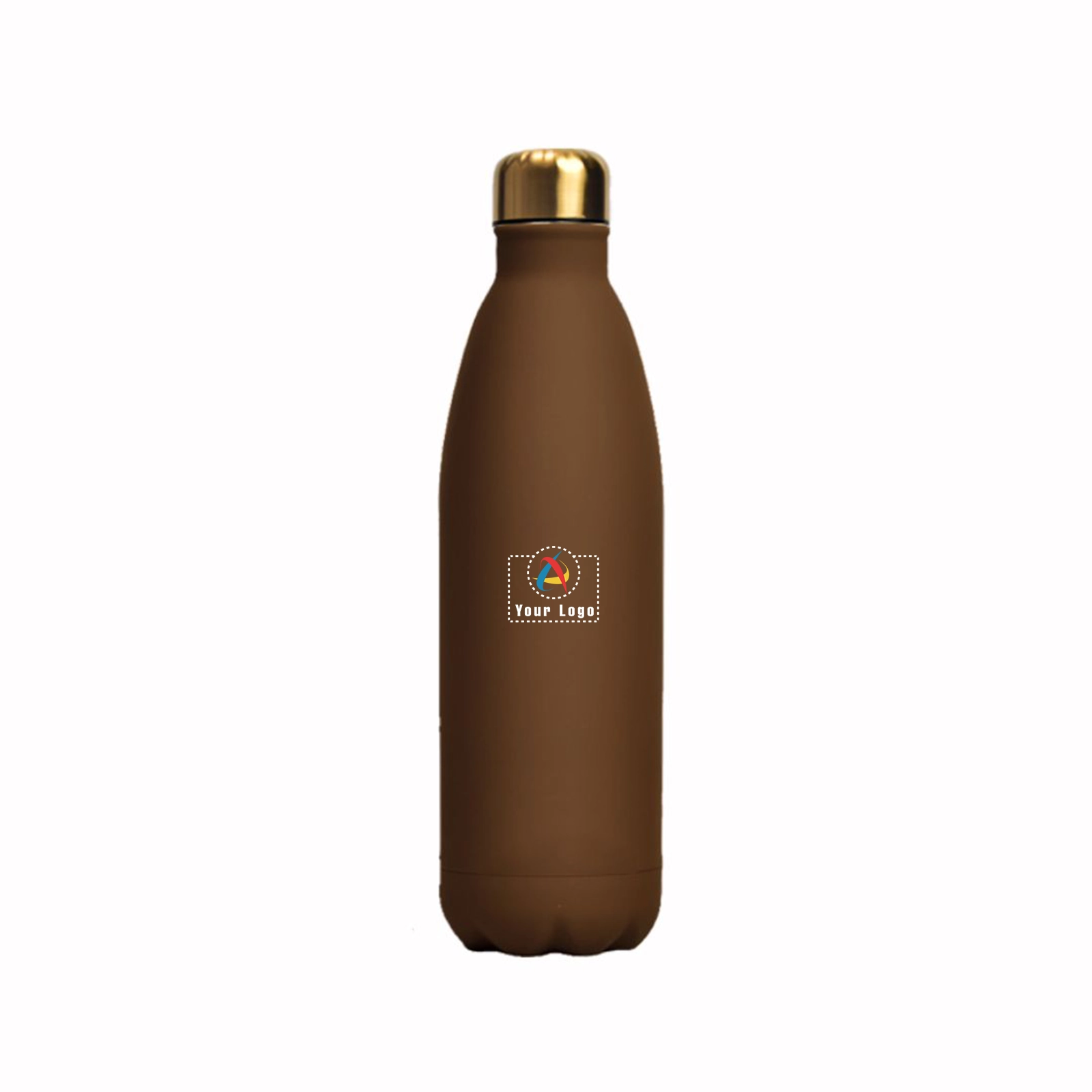 Buy Elite Gold Steel Bottle - Brown in bulk for Corporate Gifting | Corporate Gyft